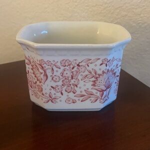 Vintage Syracuse China Sugar Dish Restaurant Ware Roxbury Red